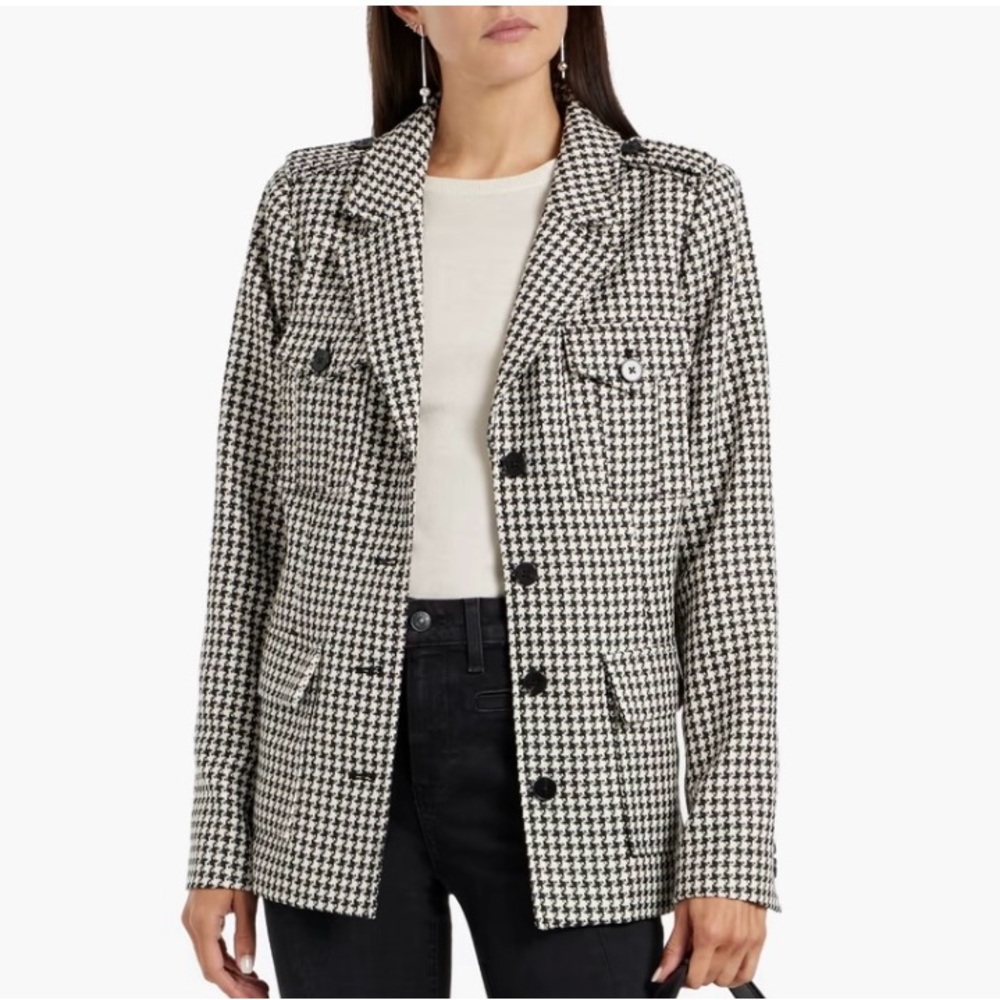 Black and white blazer
